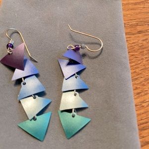 Gradient Triangle Drop Earrings